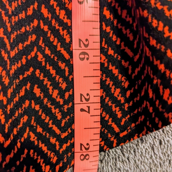 Chevron Print Blouse Roll Tab Sleeve Collared Button Down Tunic Top XXL NWT - Picture 7 of 8